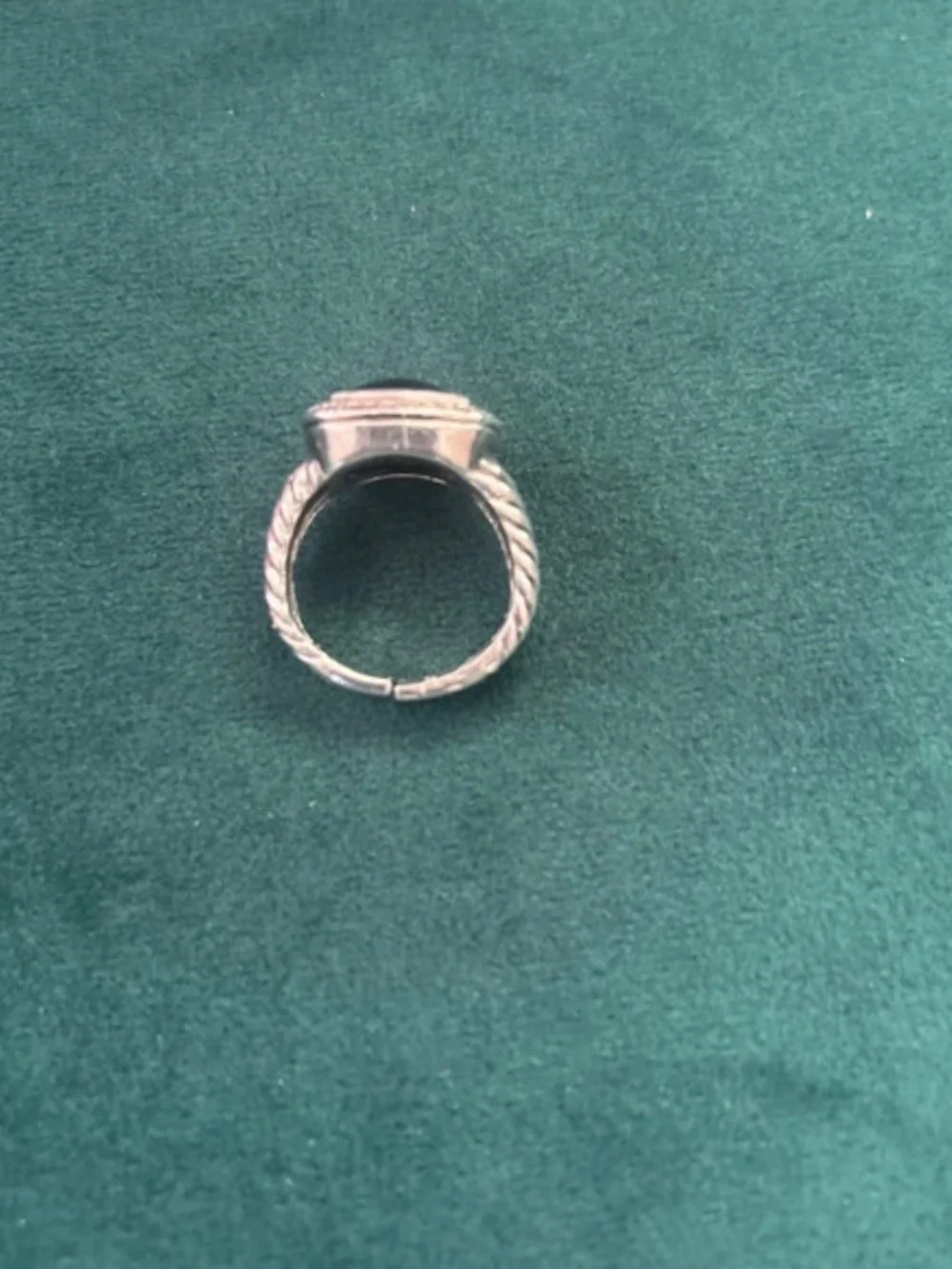 David Yurman black Onyx and Diamond Cable Ring